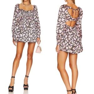 ❤️+🍋 FOR LOVE & LEMONS *NWT* Kate Floral Long Sleeve Mini Dress - XS